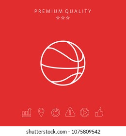 Basketball ball line icon