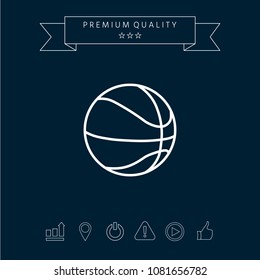 Basketball ball line icon Basketball ball line icon