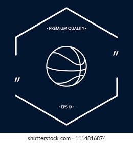 Basketball ball line icon