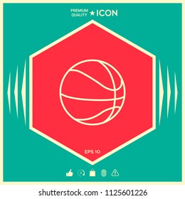 Basketball ball line icon