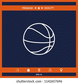 Basketball ball line icon