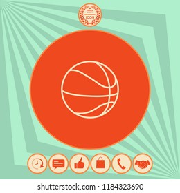 Basketball ball line icon