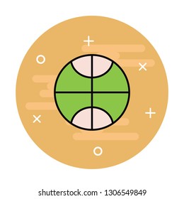 Basketball ball line icon