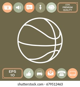 Basketball ball line icon