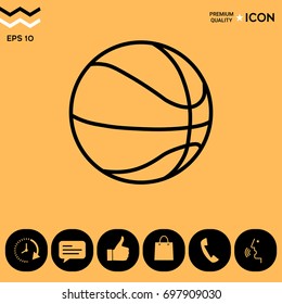 Basketball ball line icon