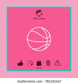Basketball ball line icon