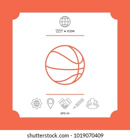 Basketball ball line icon. Element for your design
