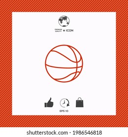Basketball ball line icon. Element for your design