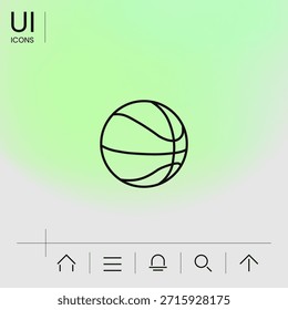 Icono de línea de baloncesto. Elemento para su diseño