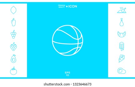 Basketball ball line icon. Graphic elements for your design