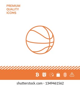 Basketball ball line icon. Graphic elements for your design