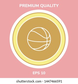 Basketball ball line icon. Graphic elements for your design