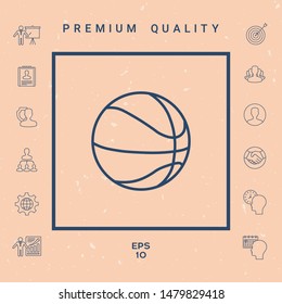 Basketball ball line icon. Graphic elements for your design