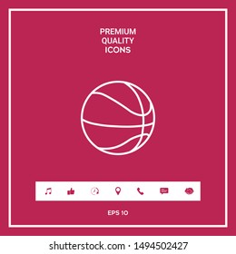 Basketball ball line icon. Graphic elements for your design