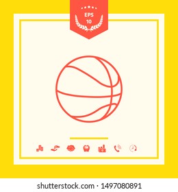 Basketball ball line icon. Graphic elements for your design