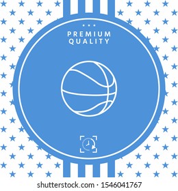 Basketball ball line icon. Graphic elements for your design
