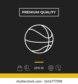 Basketball ball line icon. Graphic elements for your design