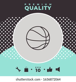 Basketball ball line icon. Graphic elements for your design