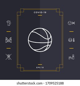 Basketball ball line icon. Graphic elements for your design