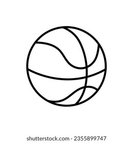 Basketball ball line icon, linear style illustration. flat design on white background..eps