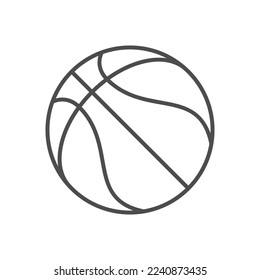 Basketball ball line outline icon