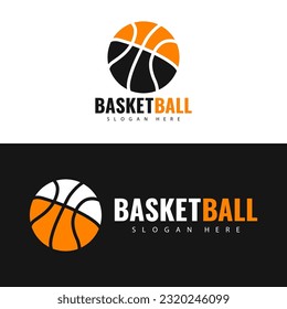 Basketball ball Logo design. Vector illustration.
