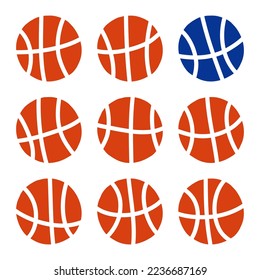 Basketball-Logo-Symbol Symbol Symbol Design Doodle