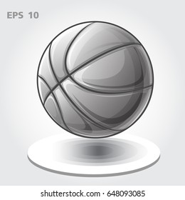 Basketball ball metallic steel vector