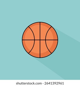 basketball ball minimal vector icon design
