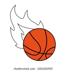 Basketball ball on fire