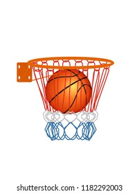 Basketball auf weißem Hintergrund