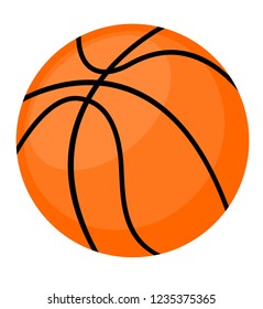 Basketball ball on the white background