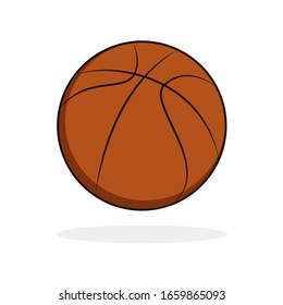 Baloncesto con fondo blanco. Ilustración vectorial en estilo plano. EPS 10.