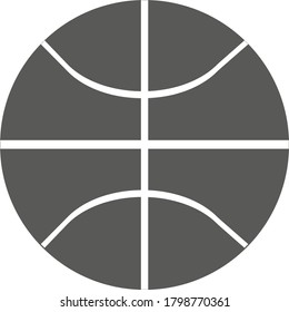 Basketball ball on a white background. Vector illustration.