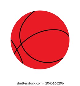 Basketballall. auf weißem Hintergrund. Vektorgrafik 