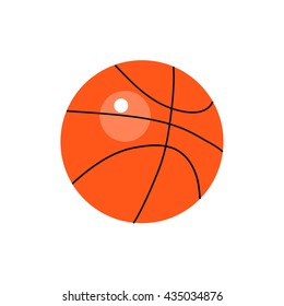 Basketball ball on a white background. Infographic elements