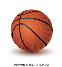 baloncesto en fondo blanco.ilustración vectorial