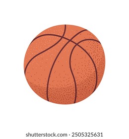 Baloncesto. Bola naranja para el baloncesto. Vector dibujado a mano ilustración de una pelota deportiva en estilo plano de dibujos animados aislado sobre un fondo blanco EPS10.