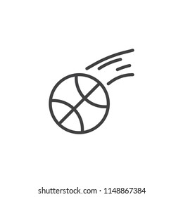 Basketball ball outline icon. linear style sign for mobile concept and web design. Sport simple line vector icon. Symbol, logo illustration. Pixel perfect vector graphics