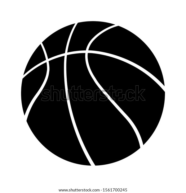 Basketball Ball Outline Simple Flat Vector Stock Vector (Royalty Free