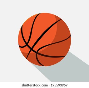 Basketball ball over white background .vector illustration
