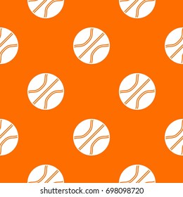 Basketball ball pattern repeat seamless in orange color for any design. Vector geometric illustration