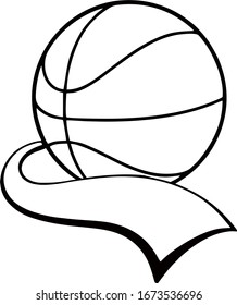 Basketball ball with pennant,Basketball Shooter with Pennant surrounding and basketball background,