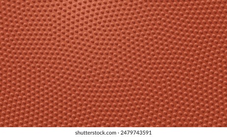 Basketball Ball Realistic Leather Texture with Bumps Pattern Background. Orange Rubber Pebbles Grain Dots Texture. Sports Theme Banner Backdrop. Vector Illustration.