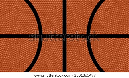Basketball Ball Realistic Leather Texture with Bumps Pattern Background. Orange Rubber Pebbles Grain Dots Texture. Sports Theme Banner Backdrop. Vector Illustration.