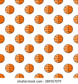 Basketball ball seamless pattern.