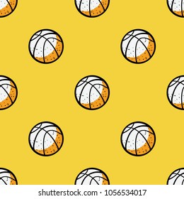 Basketball ball seamless pattern. Original design for print or digital media.