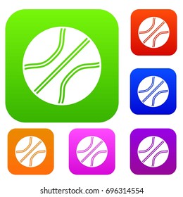 Basketball ball set icon in different colors isolated vector illustration. Premium collection