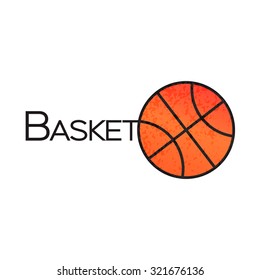 Basketball. Ball shooting. Vector illustration.