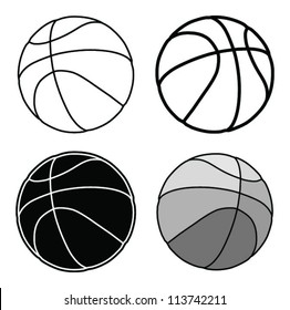 basketball, ball silhouette